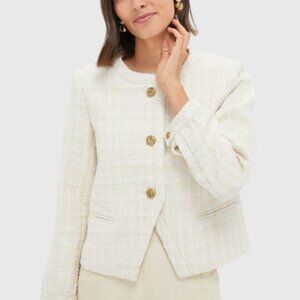Tuckernuck somers blazer jacket in cream tweed size XL
